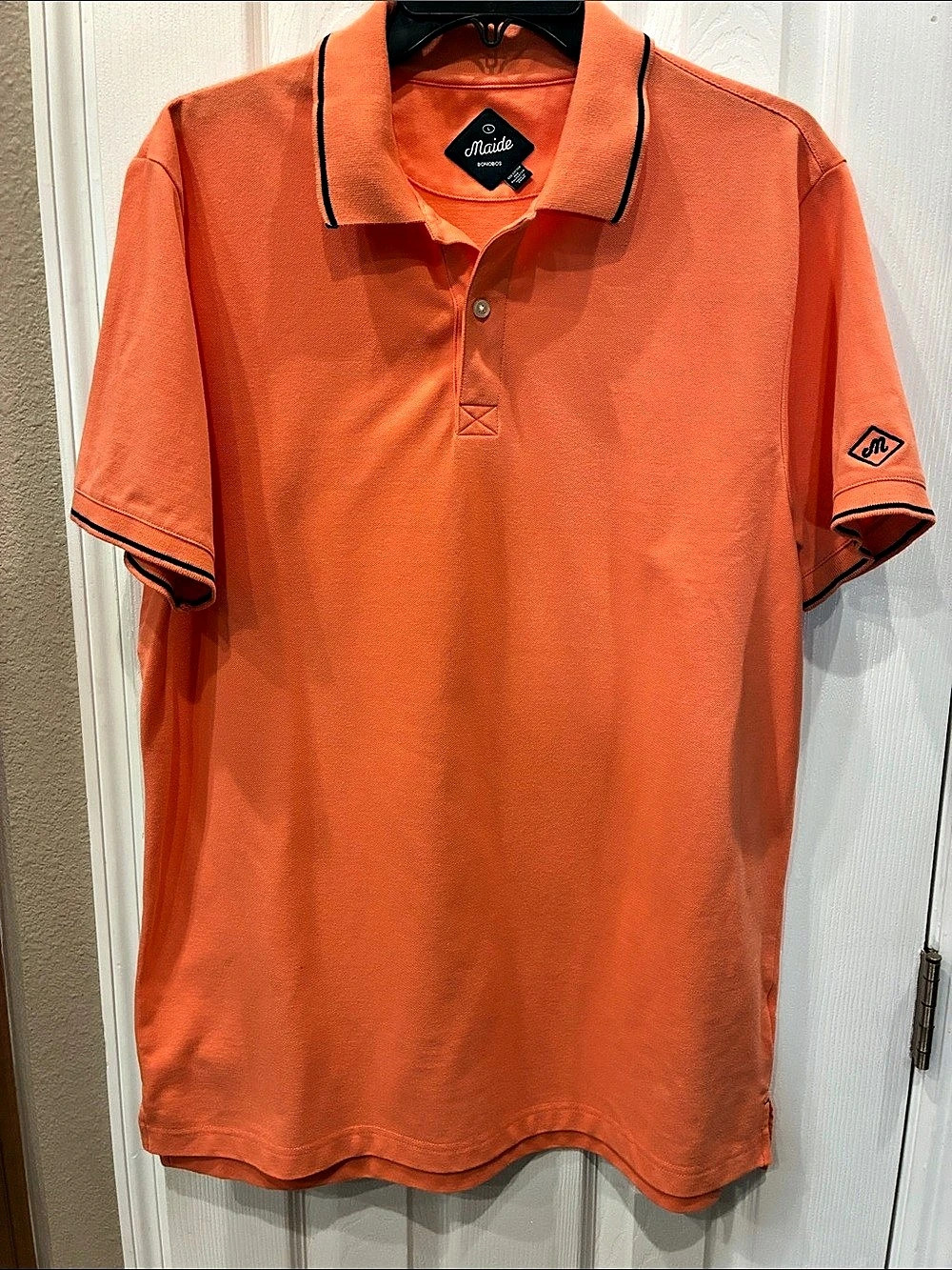 Bonobos Maide Men's Polo Shirt in Orange Size Large